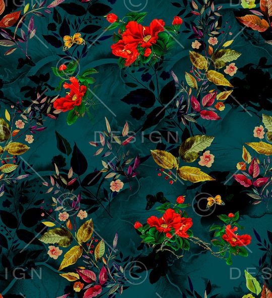 花卉印花华亿平台图片