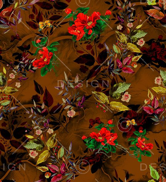 花卉印花华亿平台图片