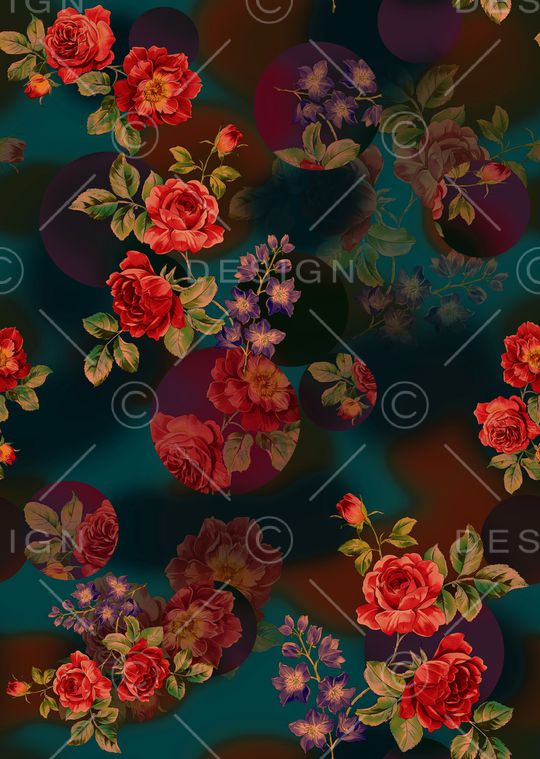 月季花印花华亿平台图片