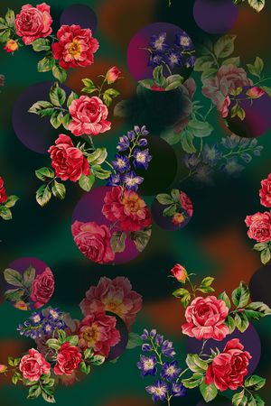 月季花印花华亿平台图片