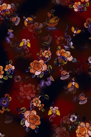 花卉印花华亿平台图片