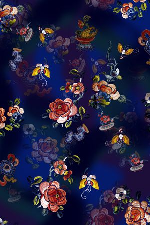 花卉印花华亿平台图片