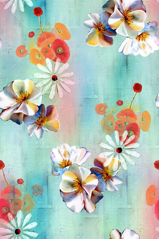 花卉印花华亿平台图片