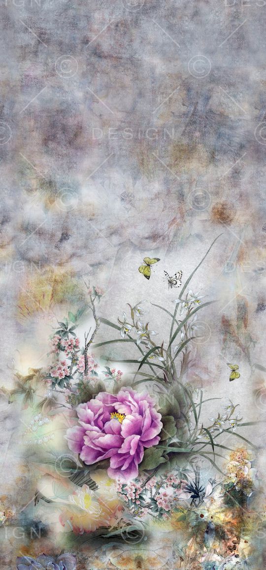 牡丹印花华亿平台图片